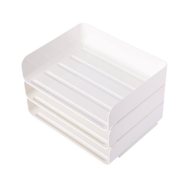 3 pce Office Stackable Paper Filing Rack – Little Home Hacks