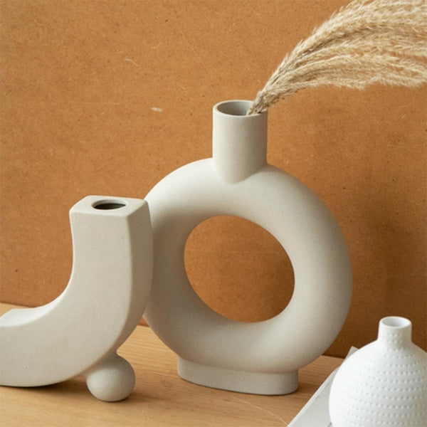 Donut Nordic Ceramic Vase