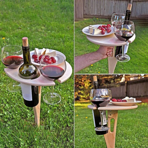 Outdoor Mini Wine Table - Little Home Hacks